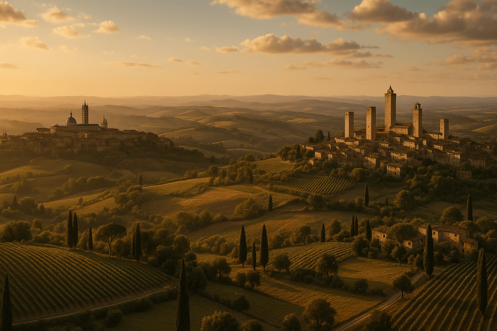 Siena and San giminiano